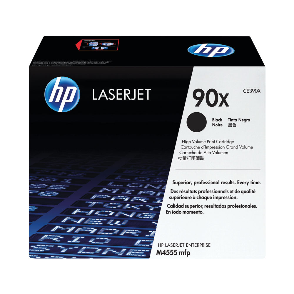 HP 90X Laserjet Toner Cartridge High Yield Black CE390X