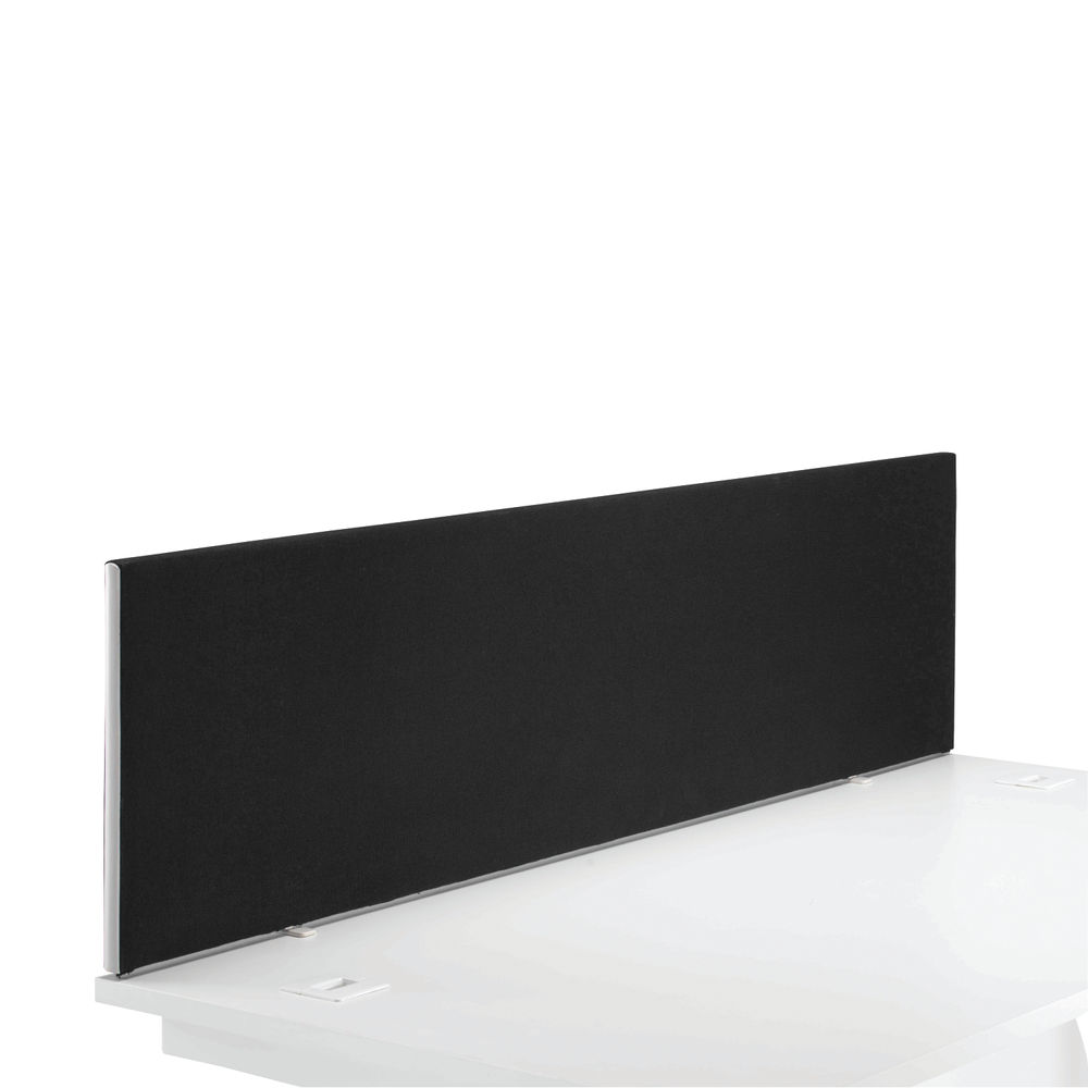 Jemini W1200 x H400mm Black Straight Mounted Desk Screen