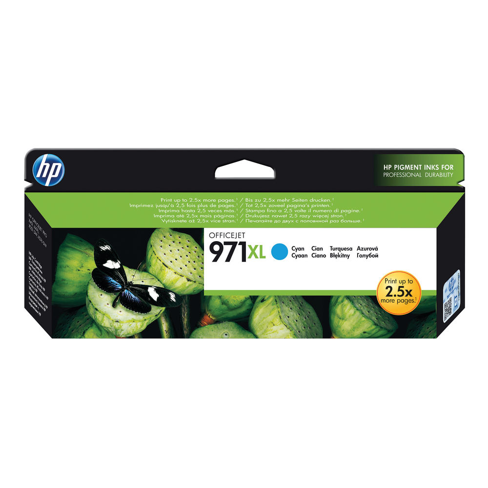 HP 971XL Cyan Ink Cartridge | High Capacity CN626AE