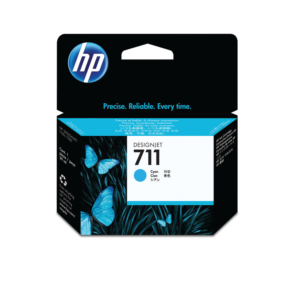 HP 711 Cyan Ink Cartridge (29ml) CZ130A