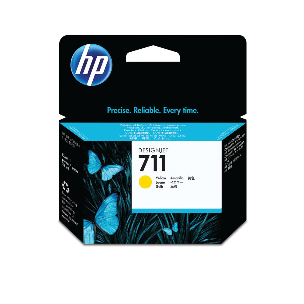 HP 711 Yellow Ink Cartridge 29ml | CZ132A