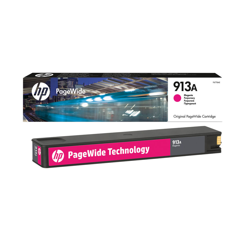 HP 913A Magenta PageWide Inkjet Cartridge (3000 page capacity) F6T78AE