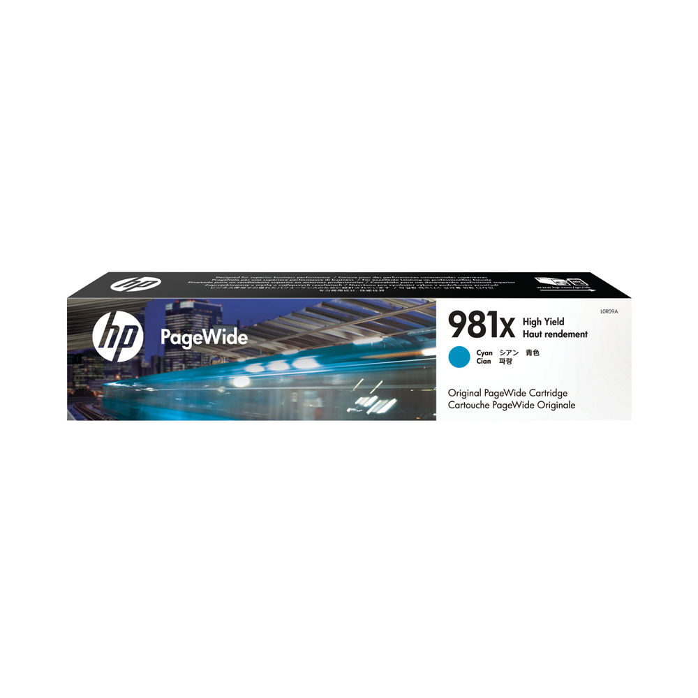HP 981X High Capacity Cyan Ink Cartridge | L0R09A