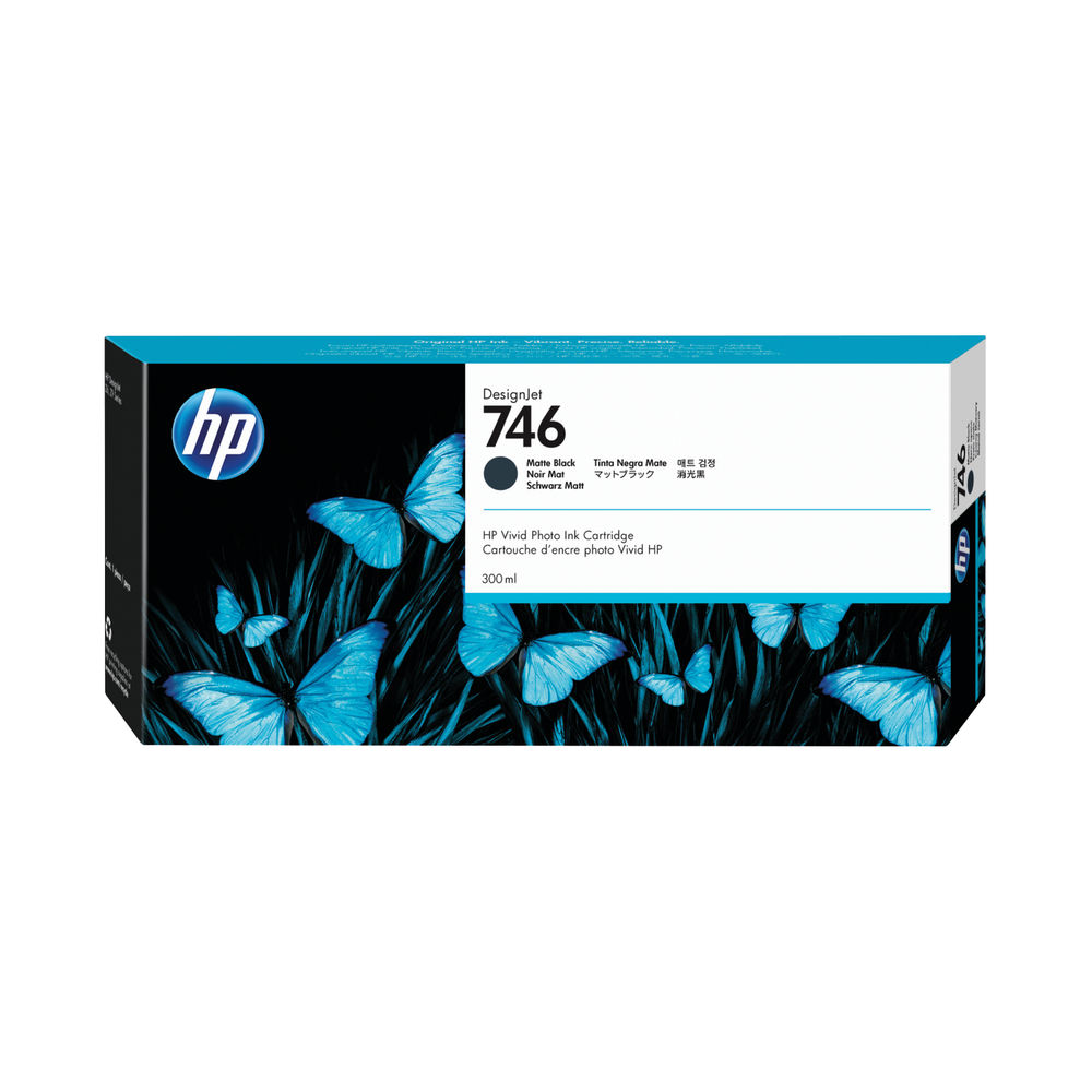 HP 746 Original Ink Cartridge 300-ml Matte Black P2V83A