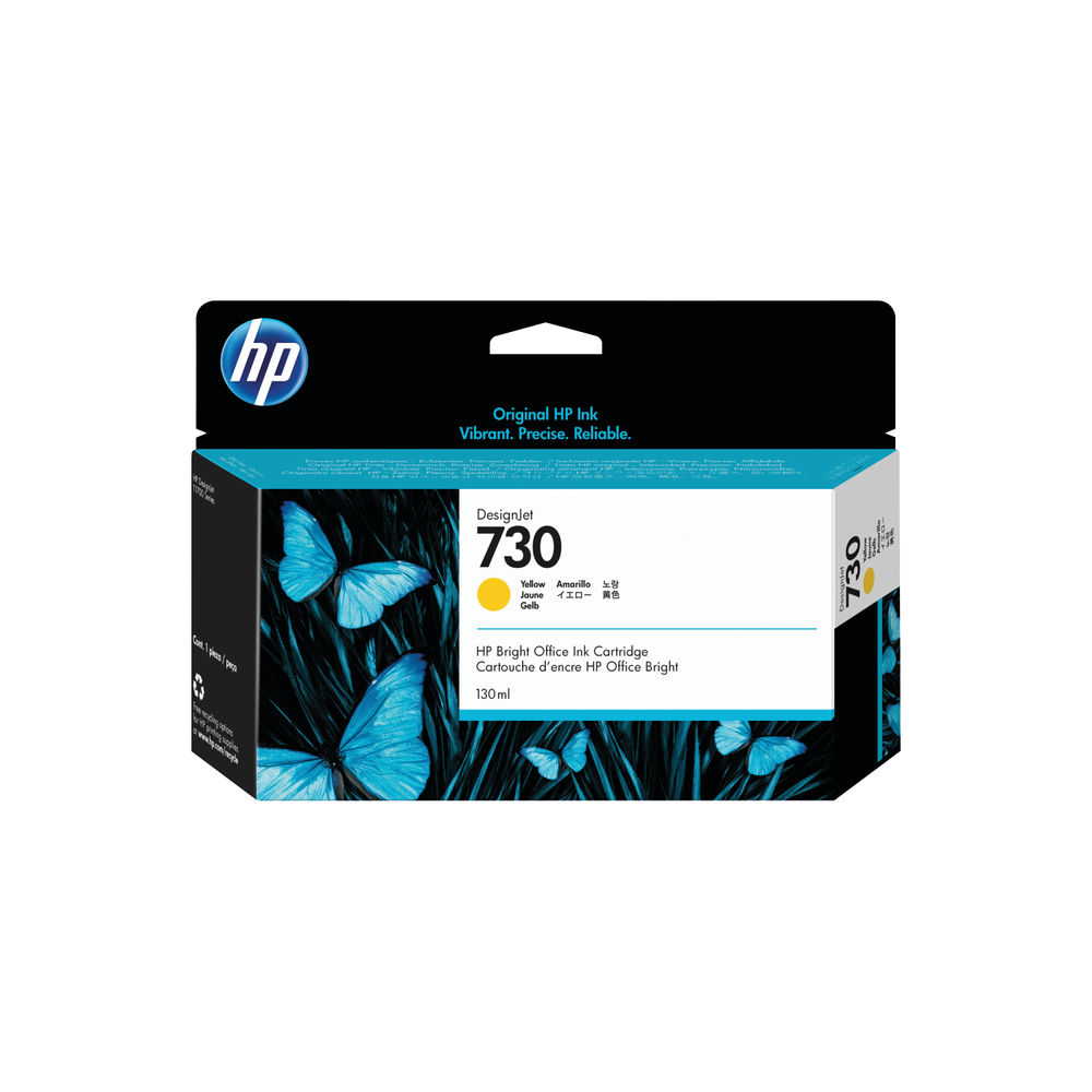 HP 730 130ml Yellow DesignJet Ink Cartridge P2V64A