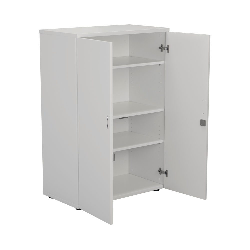 First H1200mm White Wooden Storage Cupboard