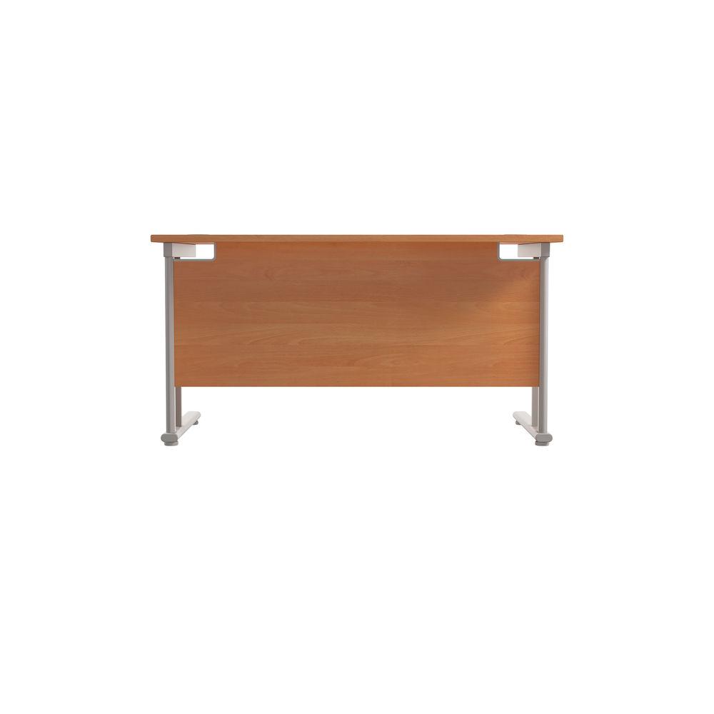 Jemini 1400x800mm Beech/Silver Cantilever Rectangular Desk