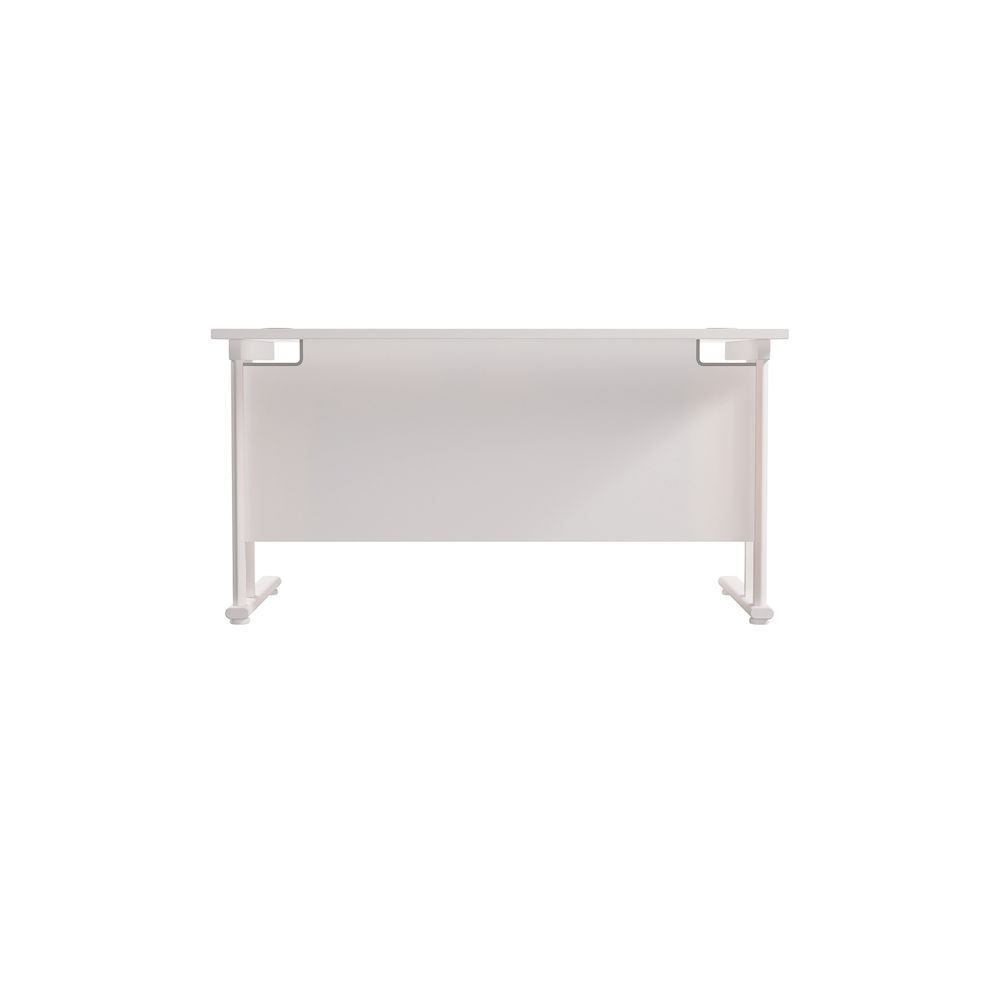 Jemini 1400x800mm White/White Cantilever Rectangular Desk