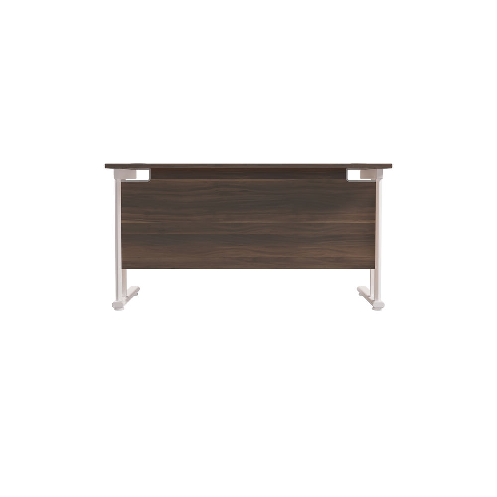 Jemini 1400x800mm Dark Walnut/White Cantilever Rectangular Desk