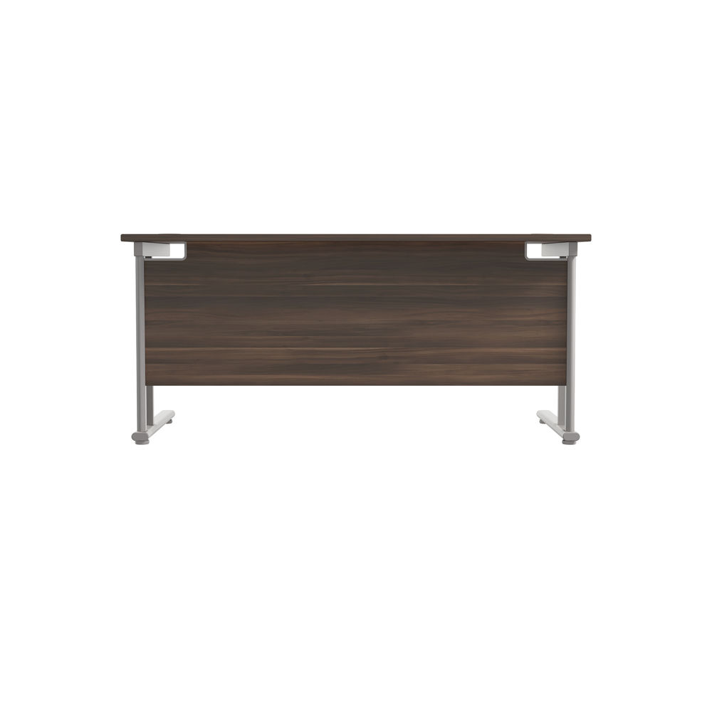 Jemini 1800x800mm Dark Walnut/Silver Cantilever Rectangular Desk