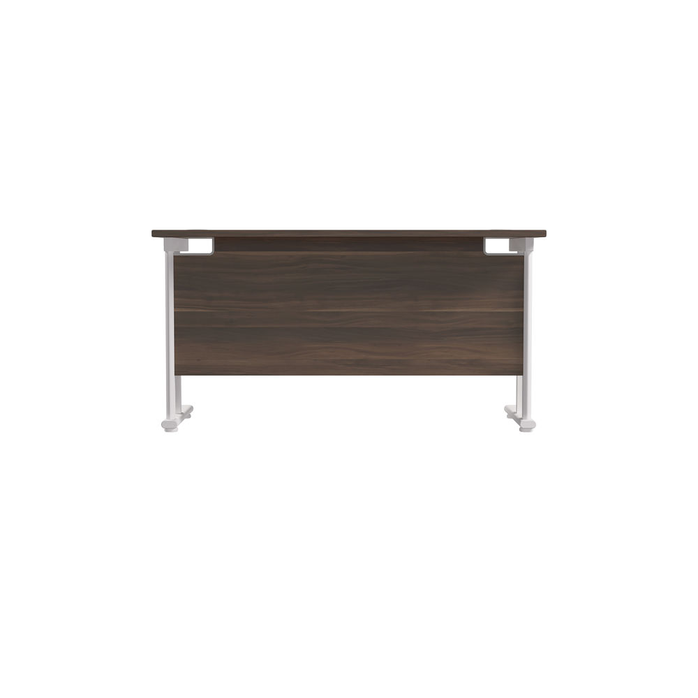 Jemini 1400x600mm Dark Walnut/White Rectangular Cantilever Desk