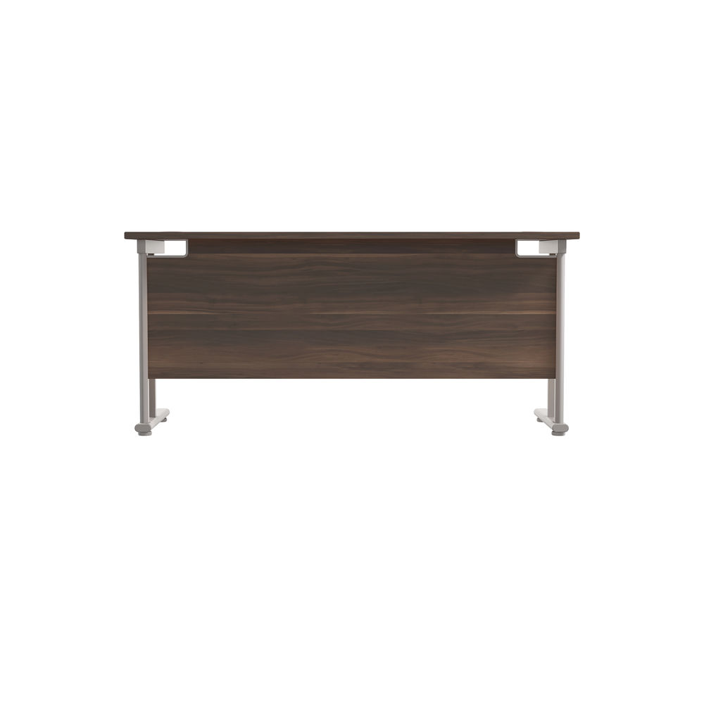 Jemini 1800x600mm Dark Walnut/Silver Cantilever Rectangular Desk