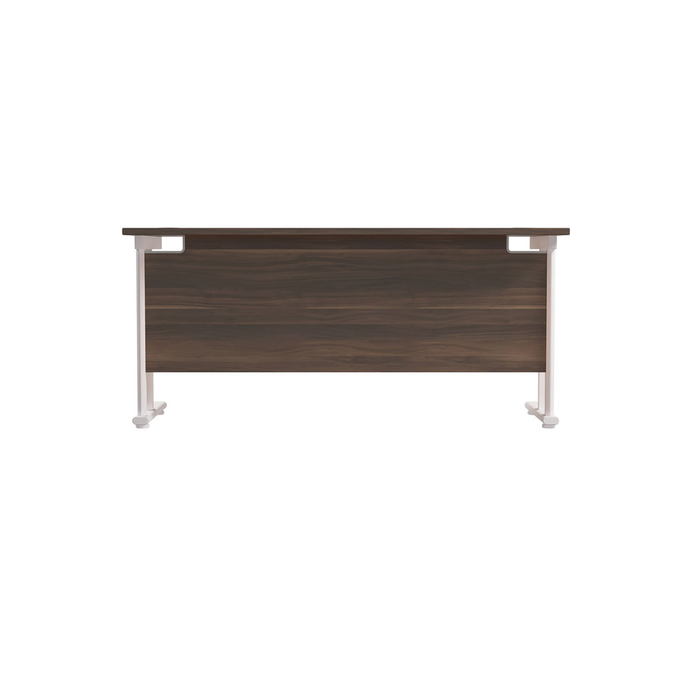 Jemini 1800x600mm Dark Walnut/White Cantilever Rectangular Desk