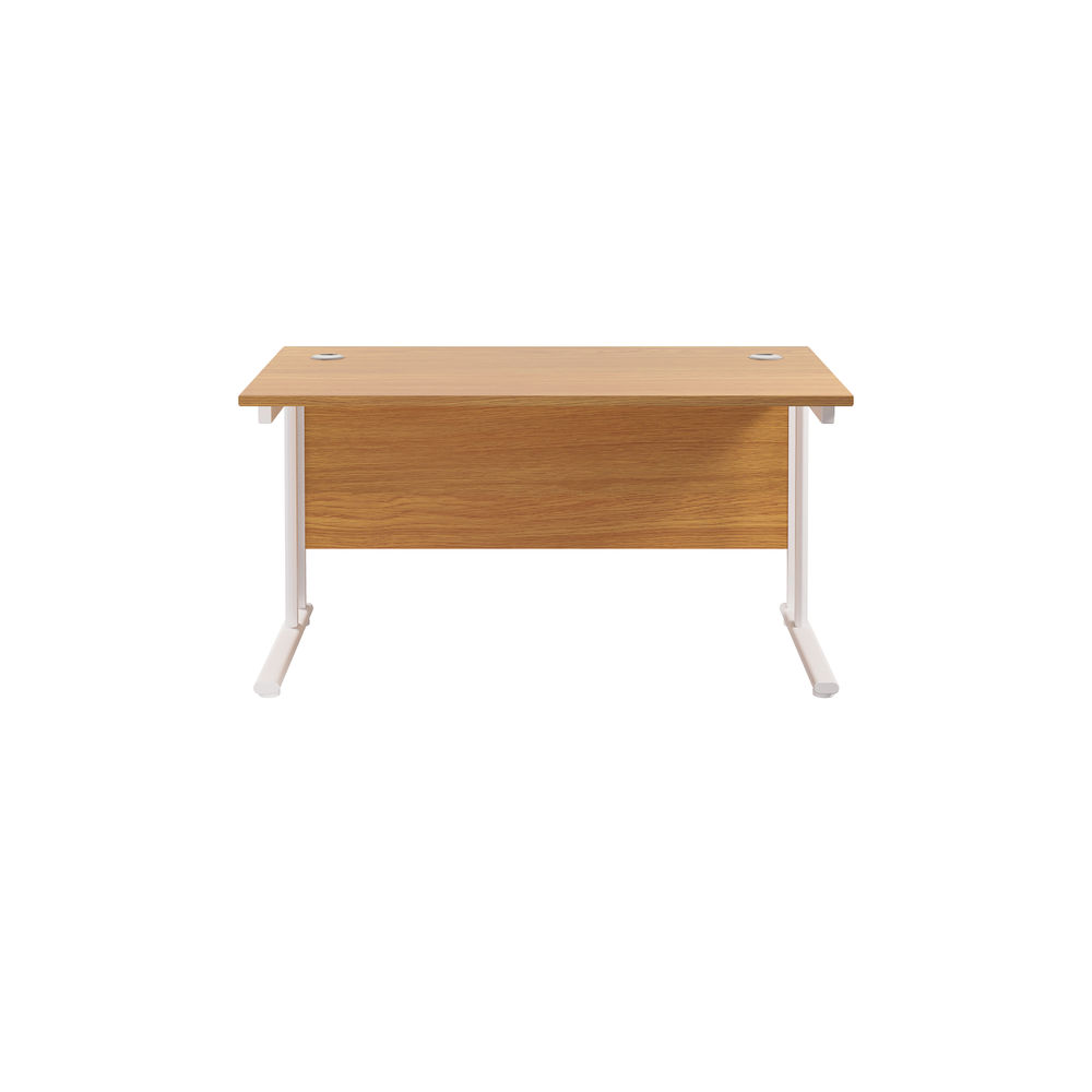 Jemini 1200x800mm Nova Oak/White Cantilever Rectangular Desk