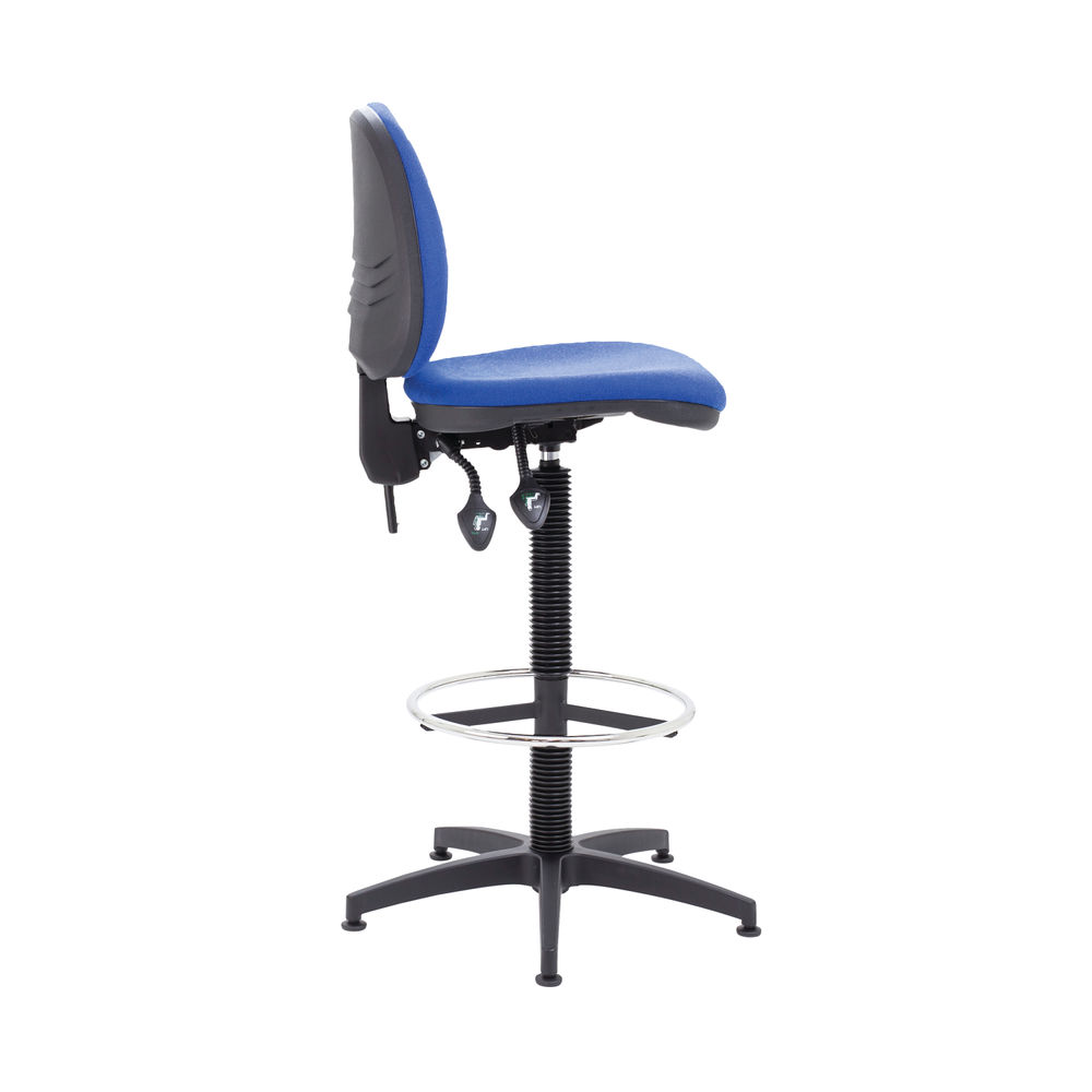 Arista Blue Fixed Foot Rest Draughtsman Chair