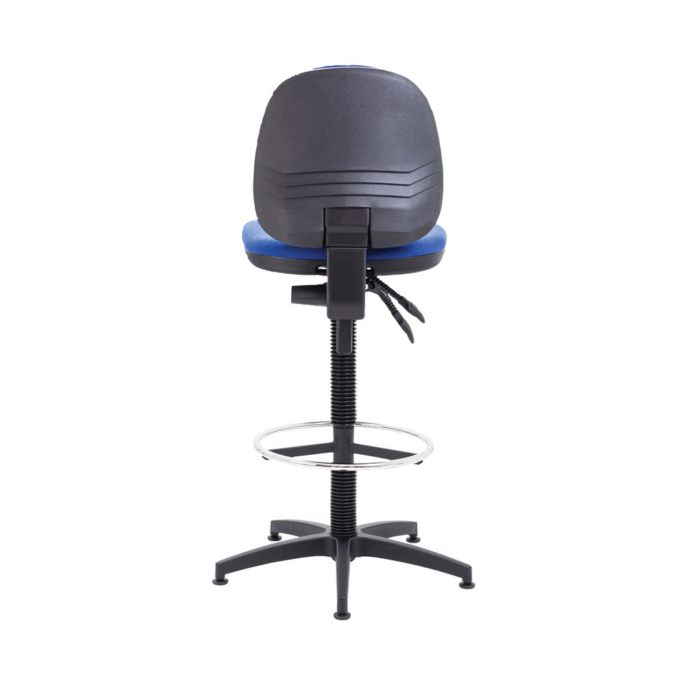 Arista Blue Fixed Foot Rest Draughtsman Chair