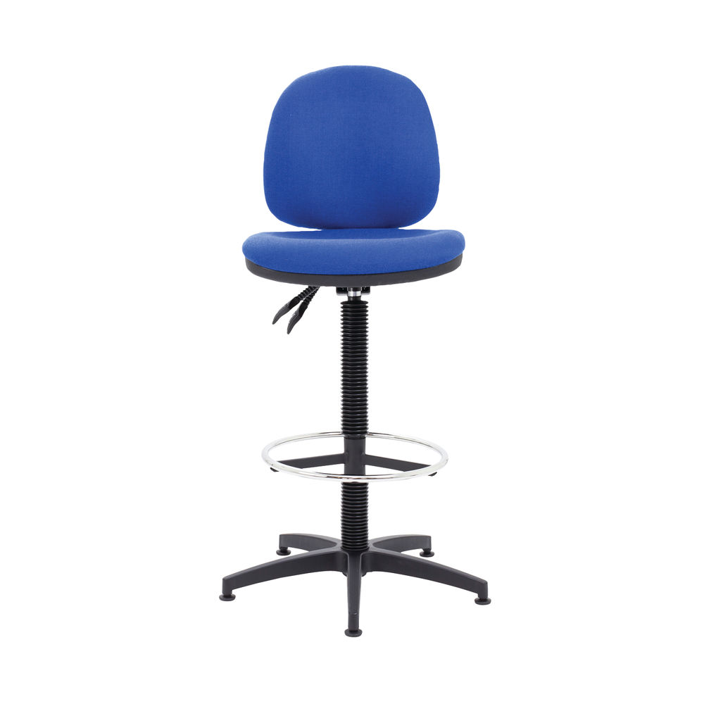 Arista Blue Fixed Foot Rest Draughtsman Chair