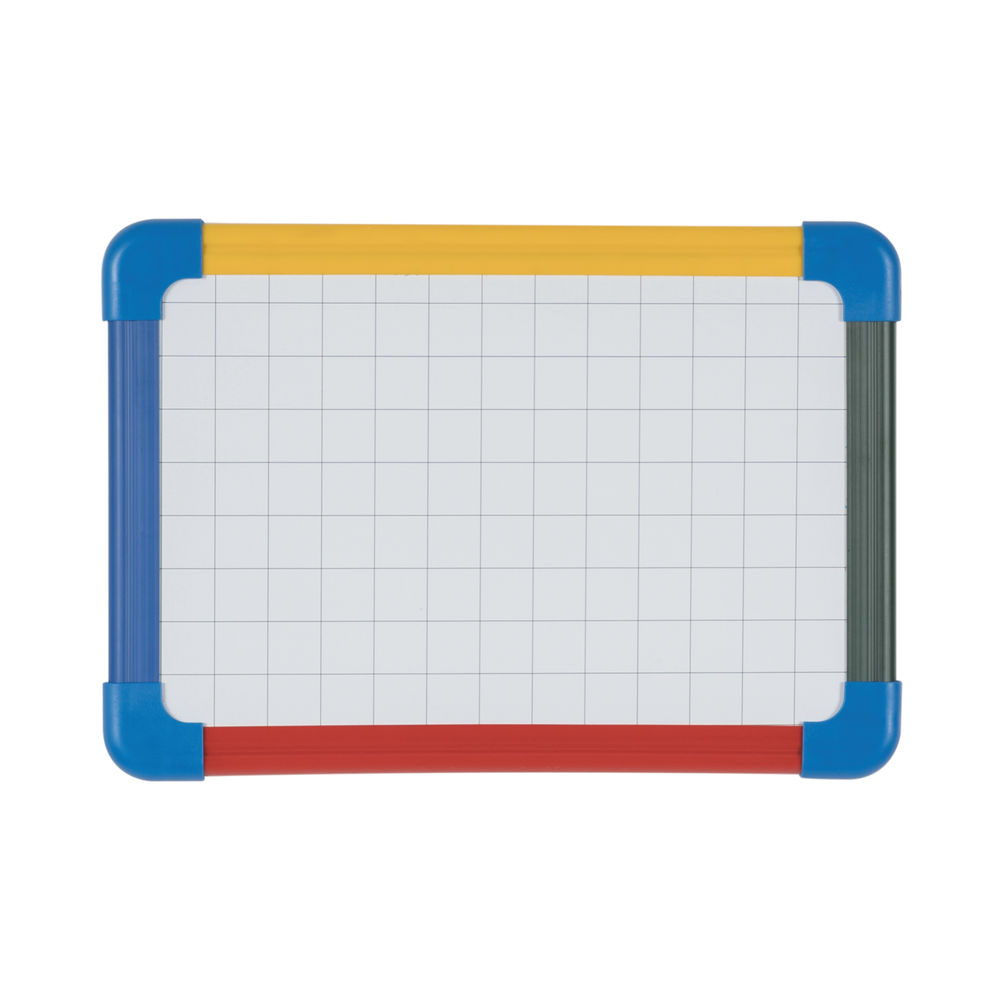 Bi-Office Schoolmate Laptop Non-Magnetic Double Plain/Grid Plastic Trim A4 (Pack of 10) MB8039866