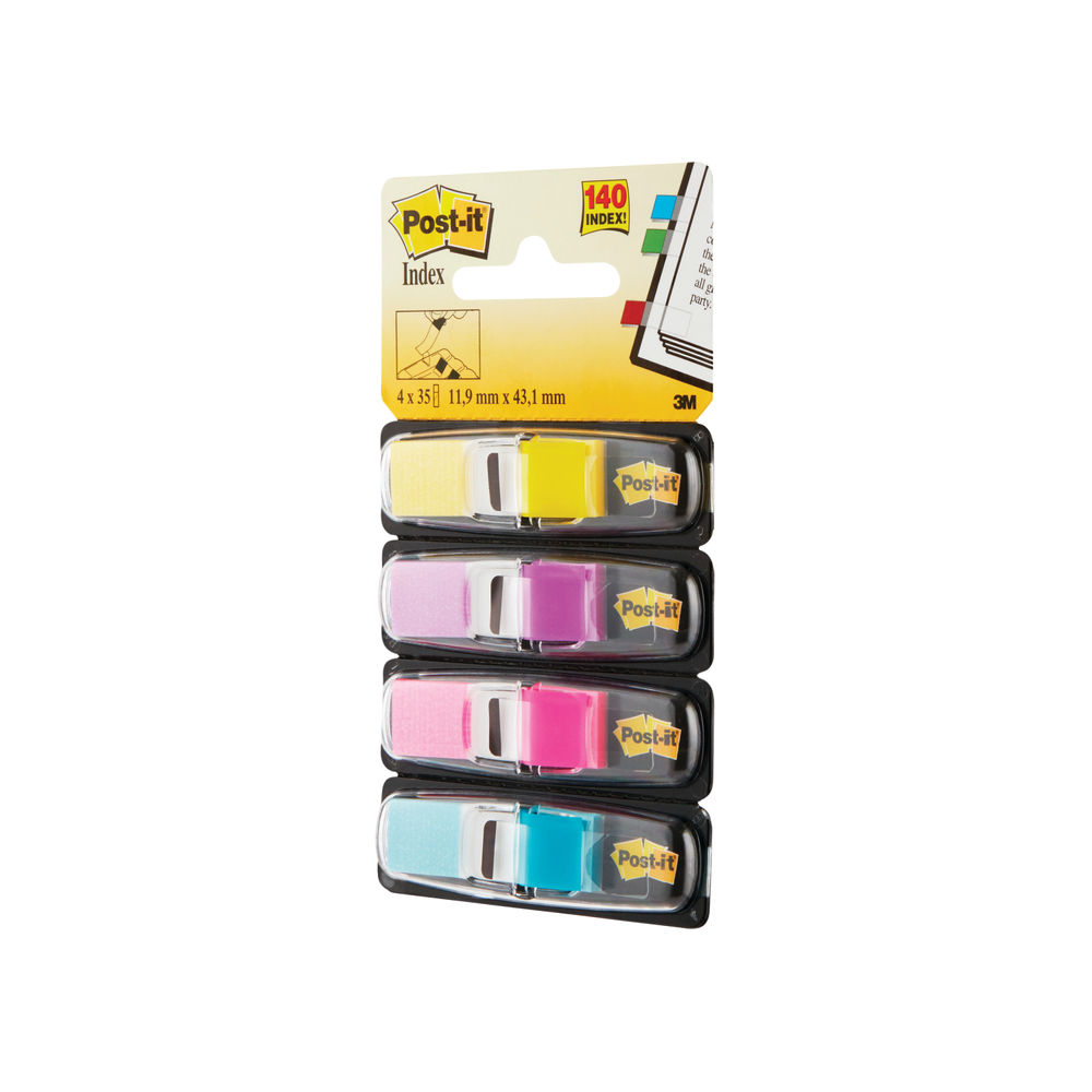 Post-it Index Flag Dispenser 12 x 44mm Coloured