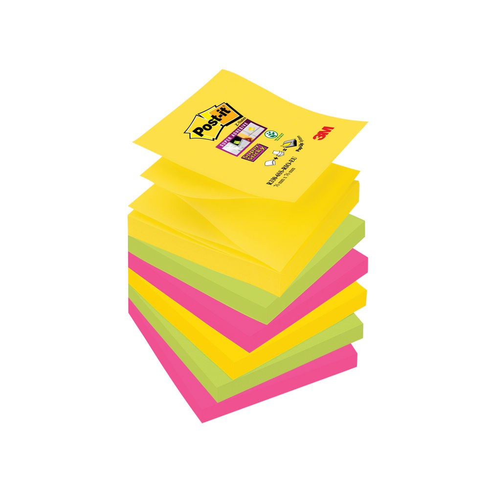 Post-it Z-Notes Carnival Colour 76x76mm (Pack of 6) 7100147840