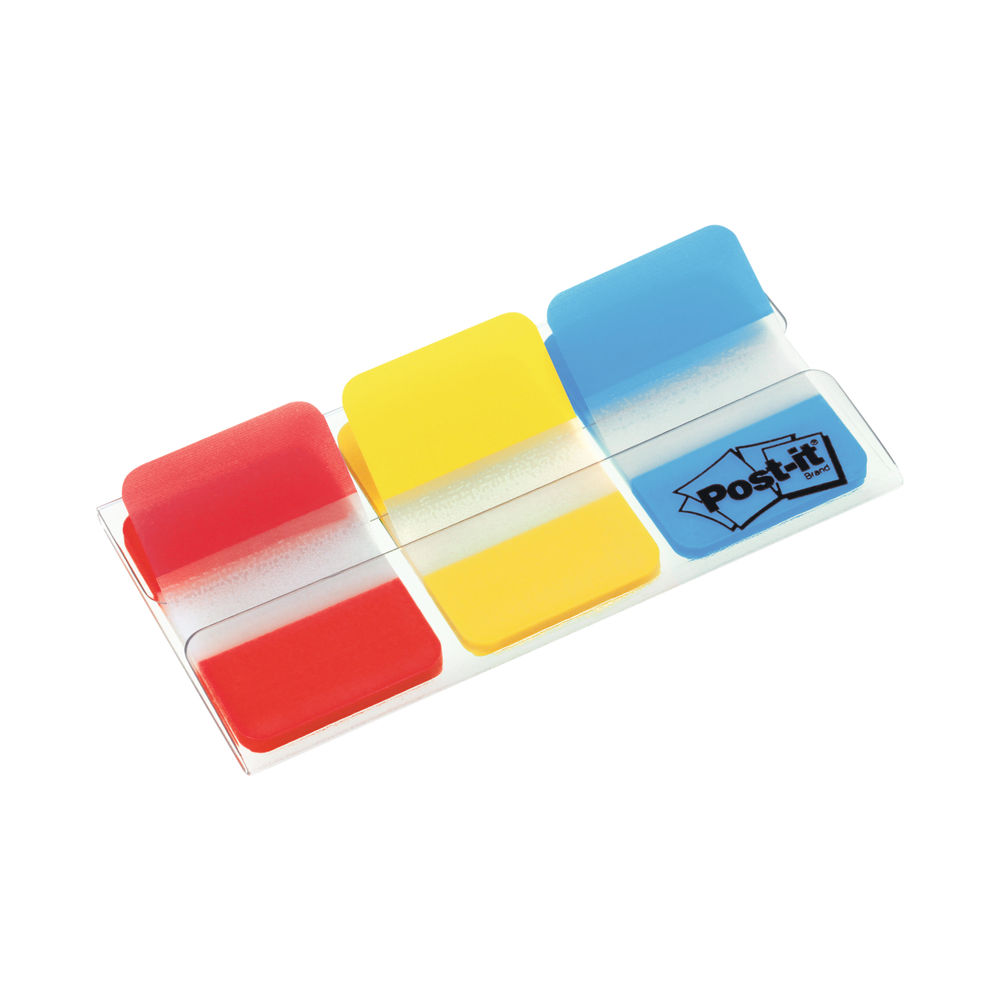 Post-it 25mm Red, Yellow and Blue Index Tabs, Pack of 66 | 686-RYB