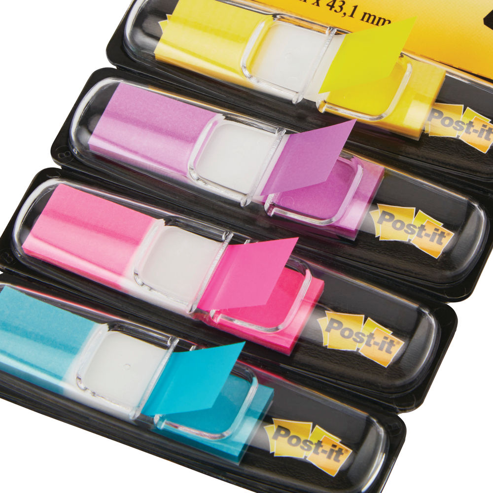 Post-it Index Flag Dispenser 12 x 44mm Coloured