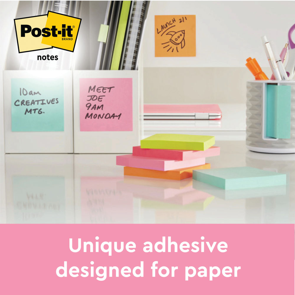 Post-it 76 x 76mm Neon Notes Cube