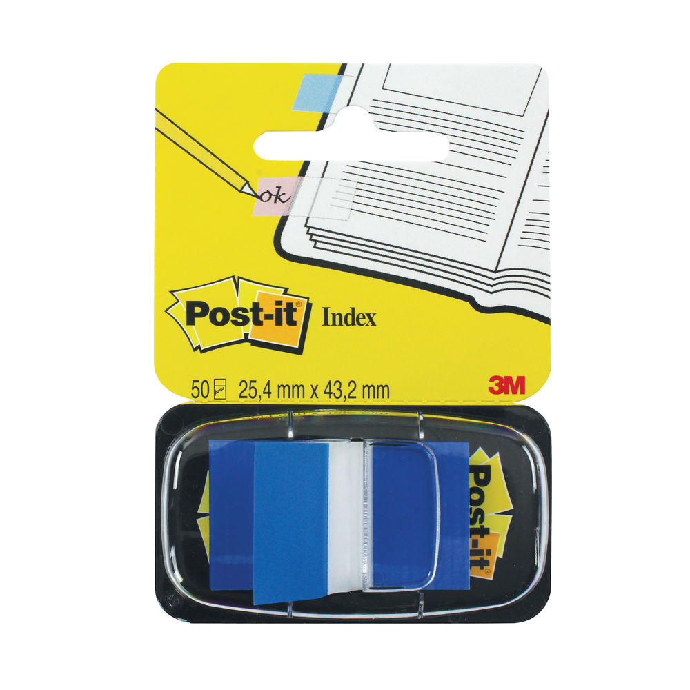 3M Post-it Index Tab 25mm Blue 680-2 Pack OEM: 3M06261