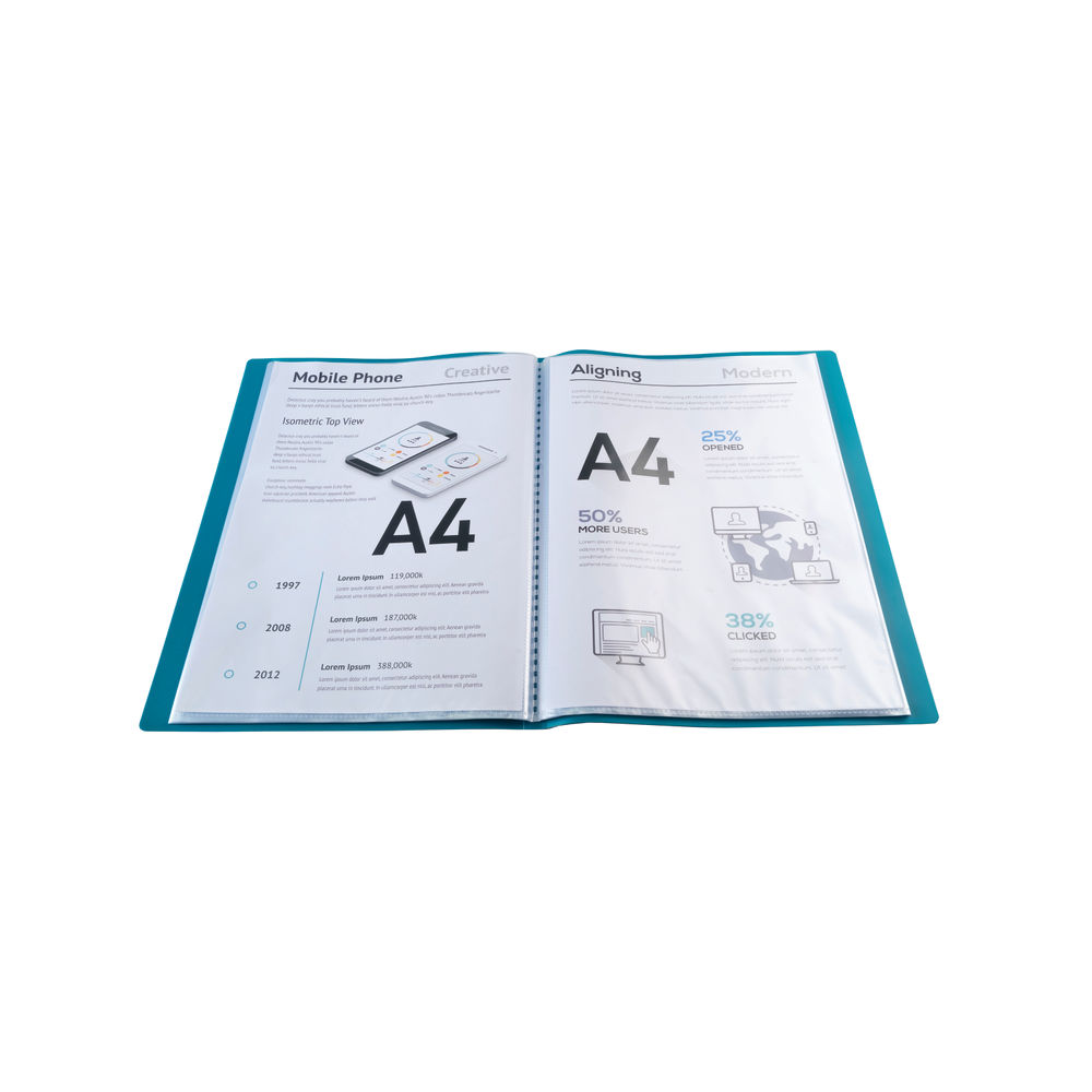 Exacompta Display Book 40 Pocket A4 Green (Pack of 12)