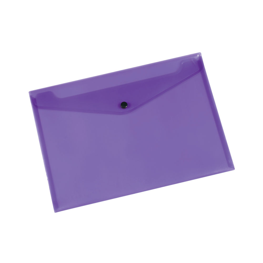 Q-Connect A4 Purple Document Folder (Pack of 12)