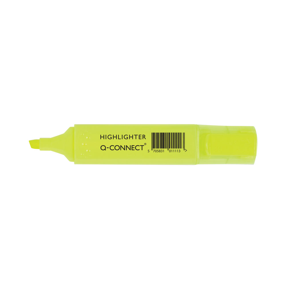 Q-Connect Yellow Highlighter Pen (Pack of 10)