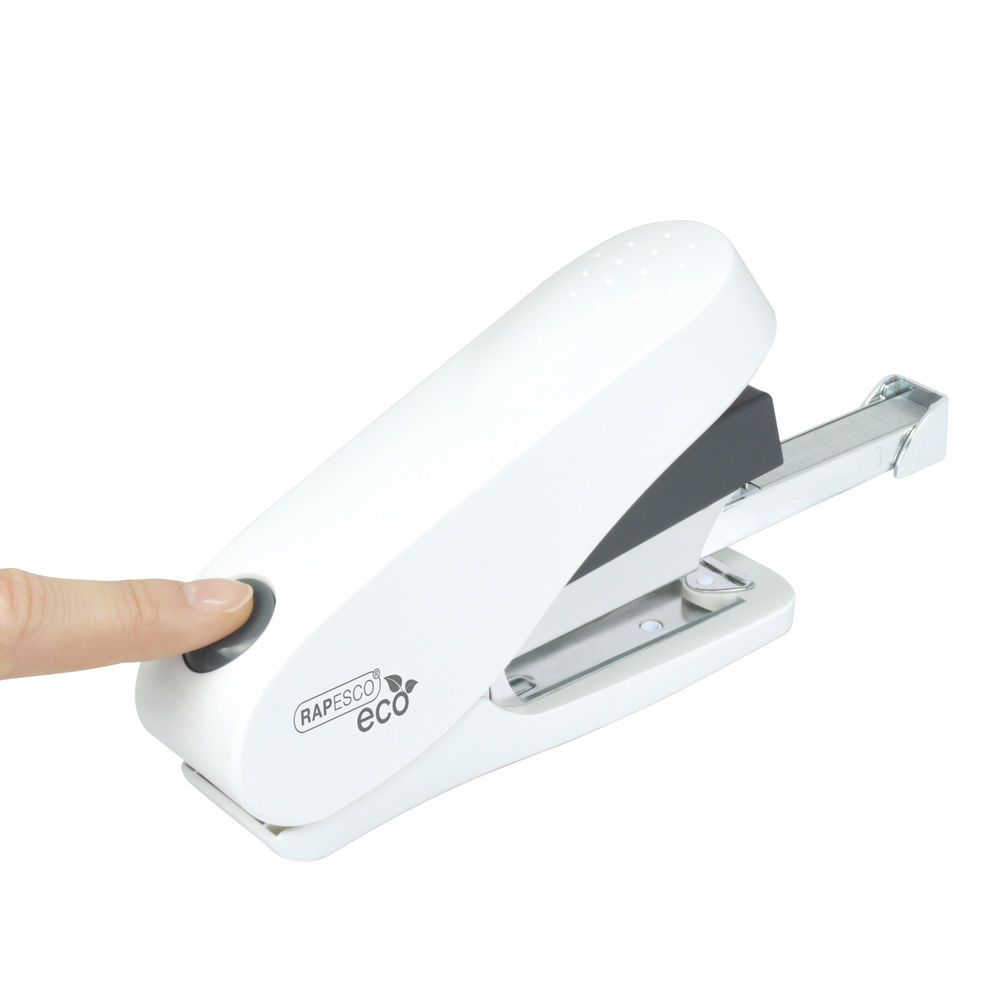 Rapesco ECO Luna Less Effort Stapler Capacity 50 Sheets White