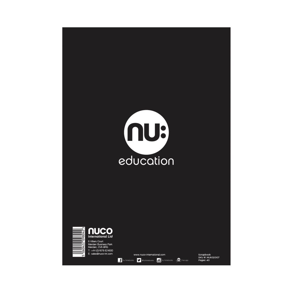 Nu Education A4 Black Sketchbook (Pack of 50)