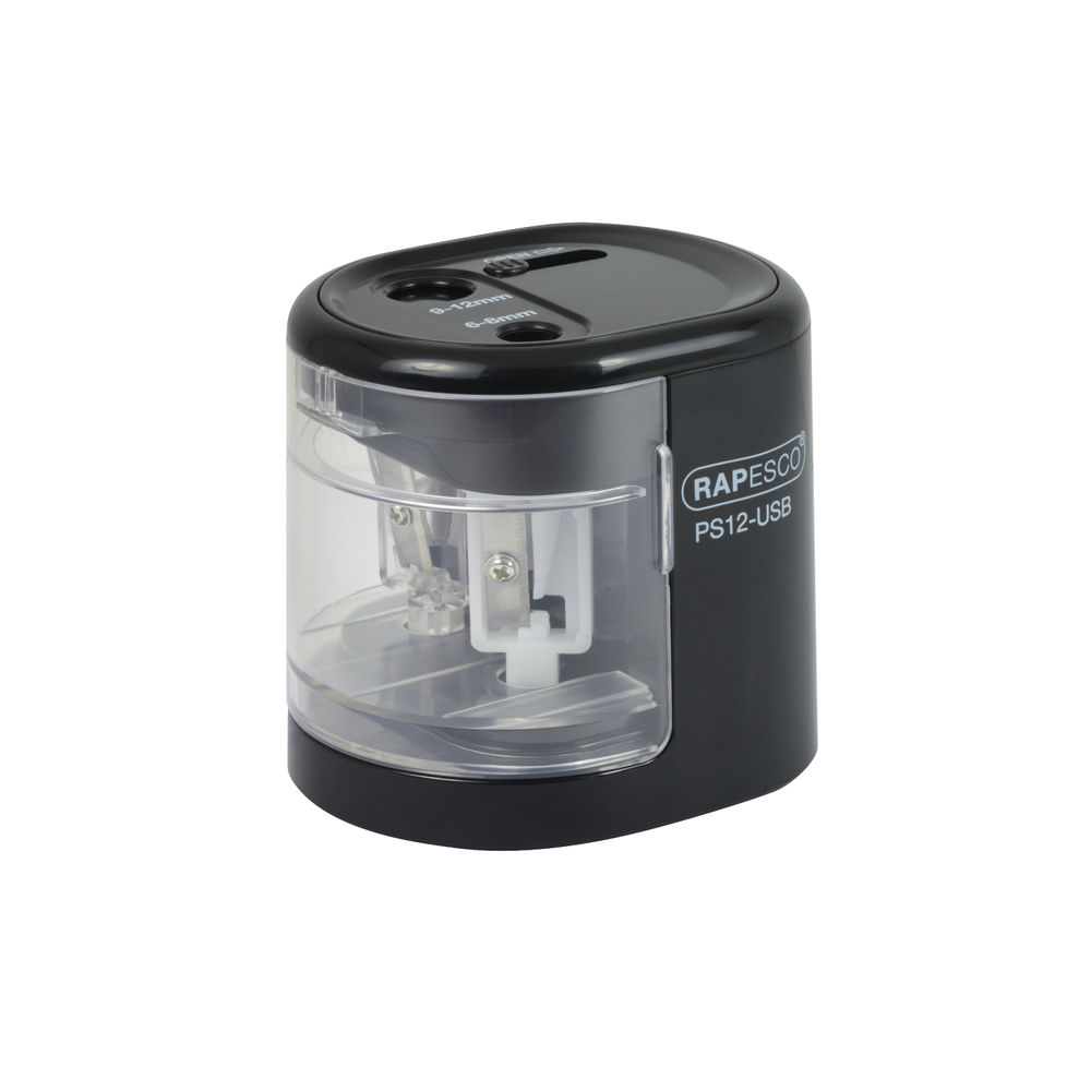 Desktop Electric Pencil Sharpener with USB Cord Auto Feed-in Clear