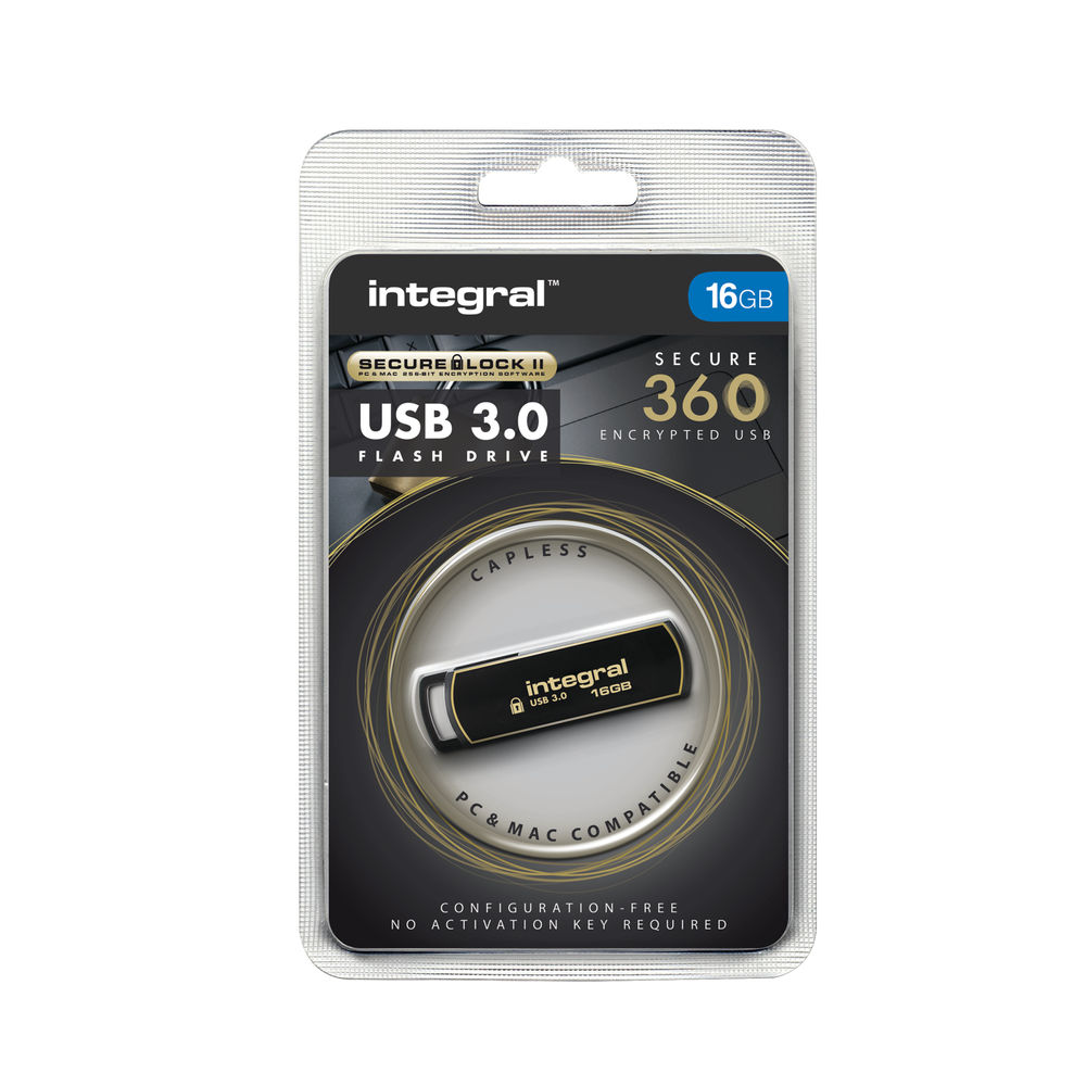 Integral Secure 360 USB 3.0 16GB Flash Drive