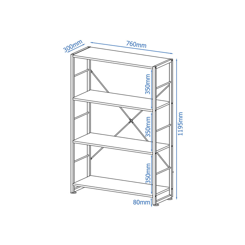 Alphason Cabrini Bookcase White