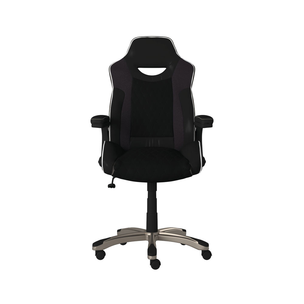 Alphason Silverstone Medium Back Gaming Chair Faux Leather Black