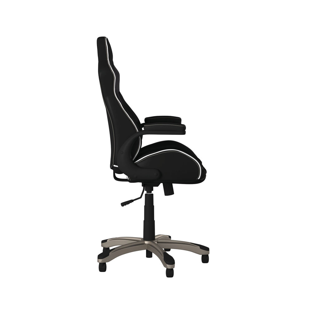 Alphason Silverstone Medium Back Gaming Chair Faux Leather Black