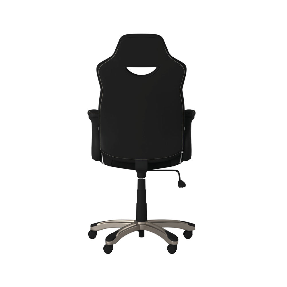 Alphason Silverstone Medium Back Gaming Chair Faux Leather Black