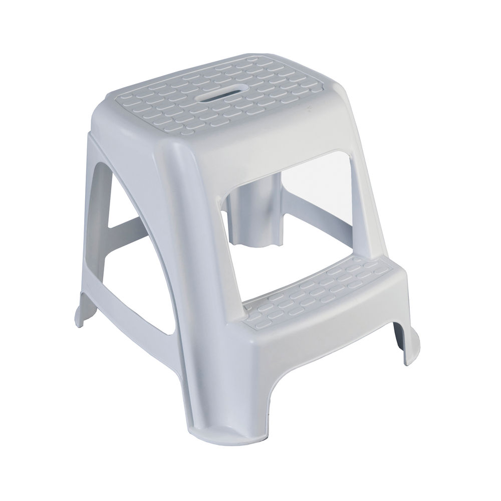 GPC White Plastic Step Stool (L470 x W510 x H400mm) HE400Z