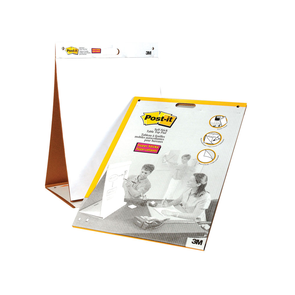 Post-it Table Top Easel Plain White Refill Pad 563R