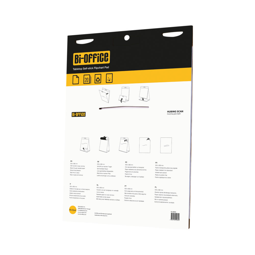 BiOffice Table Top Flipchart Pad 20 Sheet BQ55484
