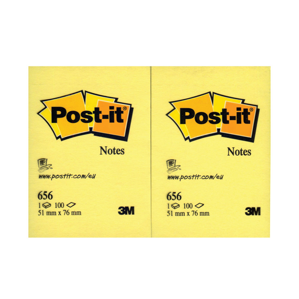 Post-it Notes 51 x 76mm Canary Yellow (Pack of 12)