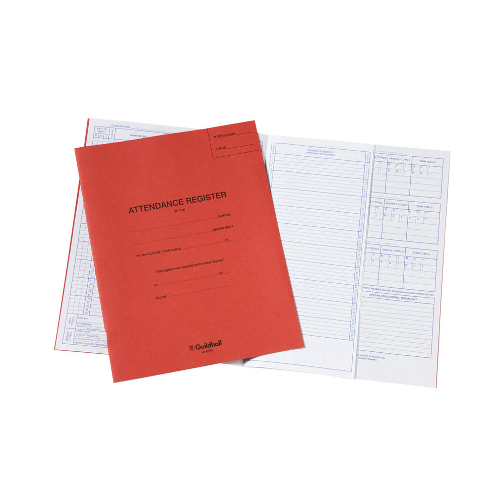 Guildhall 70gsm Attendance Register (326 x 205mm) E100Z