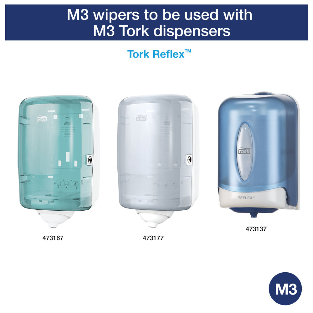 Tork Reflex M3 2-Ply Wiping Paper Plus Rolls (Pack of 9)