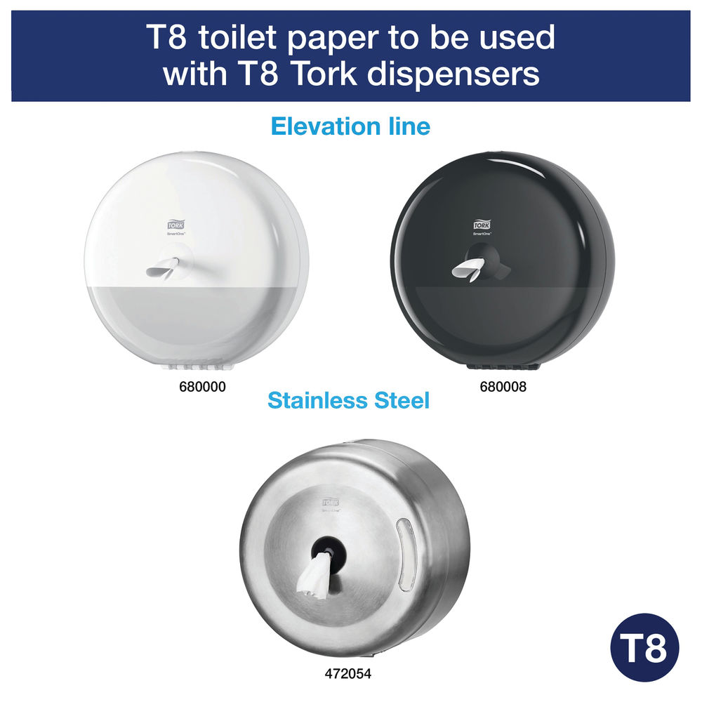 Tork T8 SmartOne 2-Ply Toilet Rolls (Pack of 6)