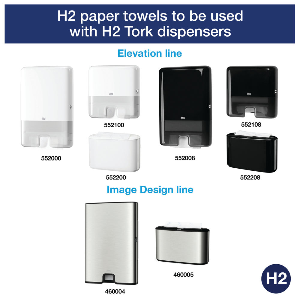 Tork Xpress H2 White 2-Ply Multifold Hand Towels (Pack of 21)