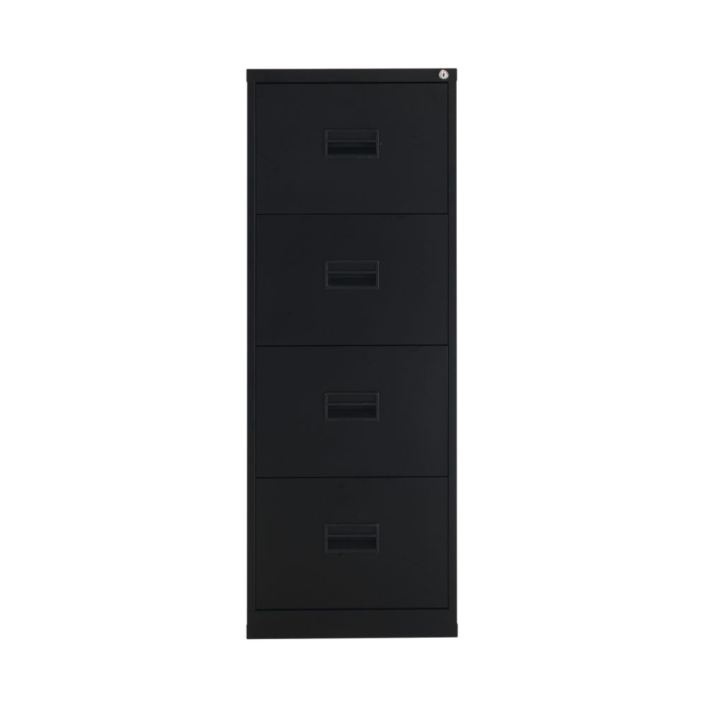 Talos H1300mm Black 4 Drawer Filing Cabinet