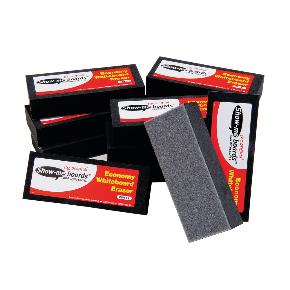 Show-me Whiteboard Eraser (12 Pack) EWE12