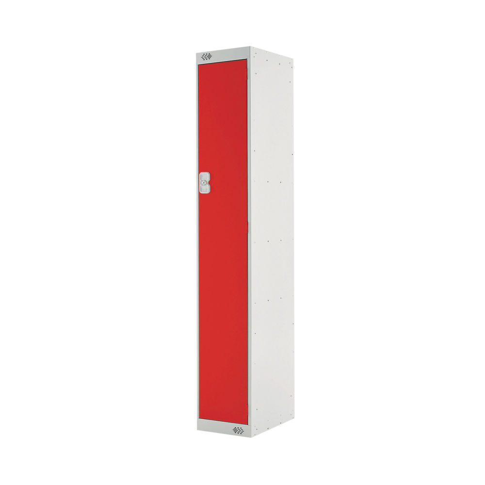 Single Compartment Locker 300x450x1800mm Red Door MC00041
